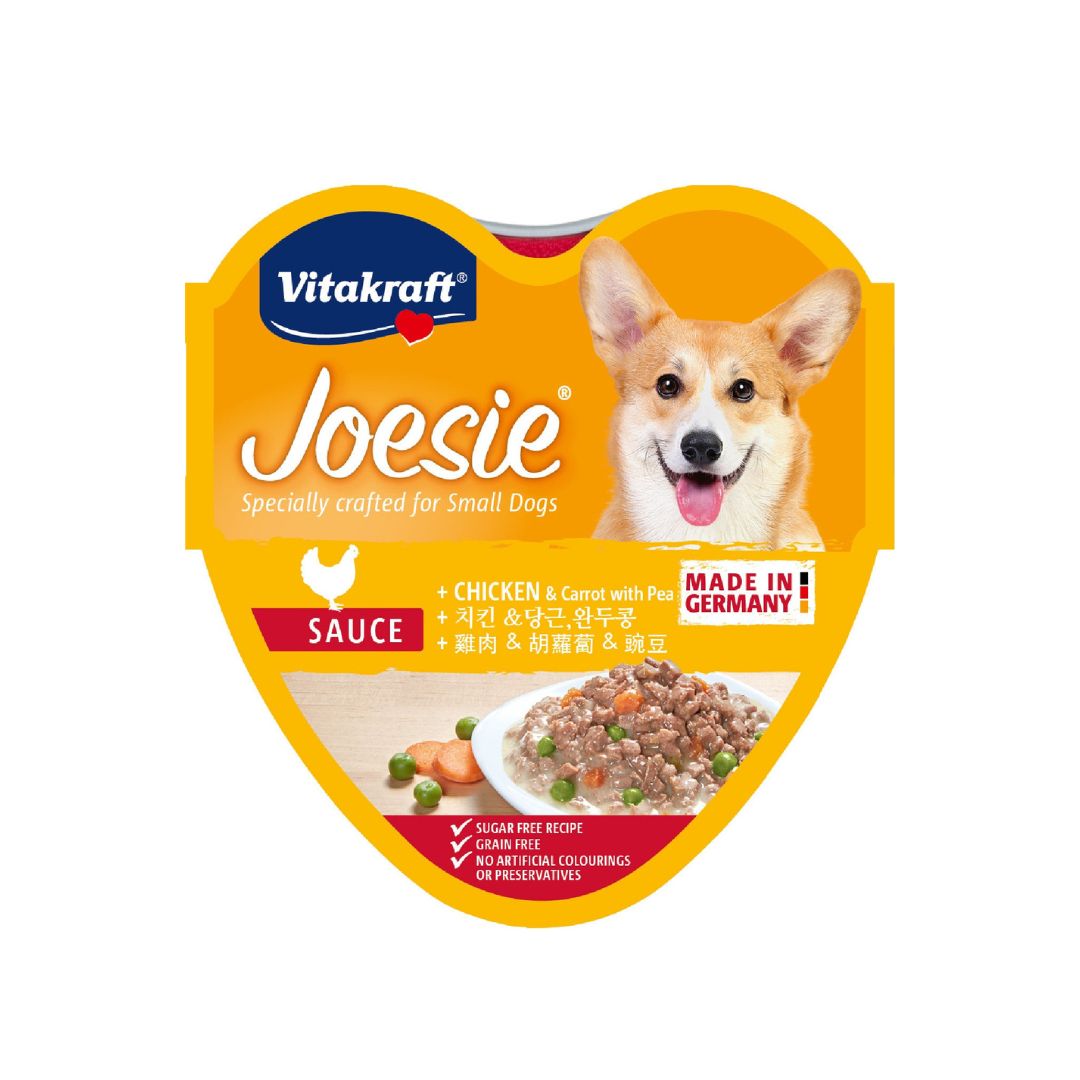 Vitakraft Dog 85g Joesie Hearts Chicken Carrot & Pea Dog Wet Food