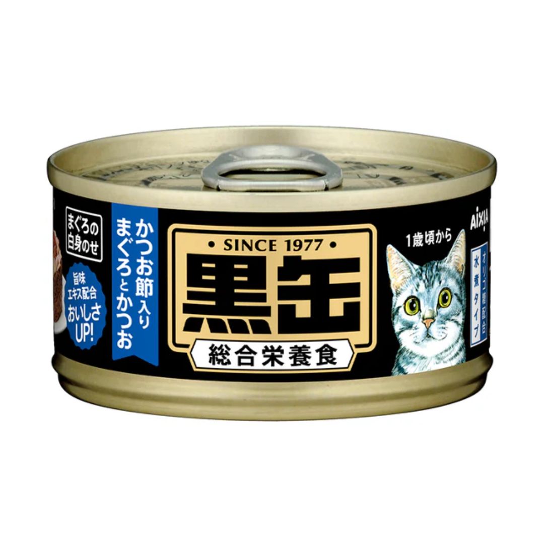 Aixia Kuro Can Mini 80g Tuna & Skipjack With Dried Skipjack Wet Cat Food