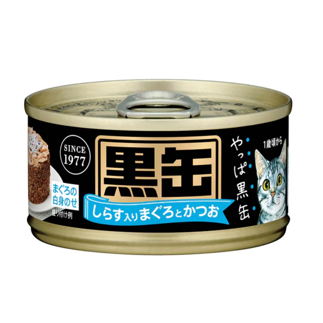 Aixia Kuro Can Mini 80g Tuna & Skipjack With Whitebait Wet Cat Food