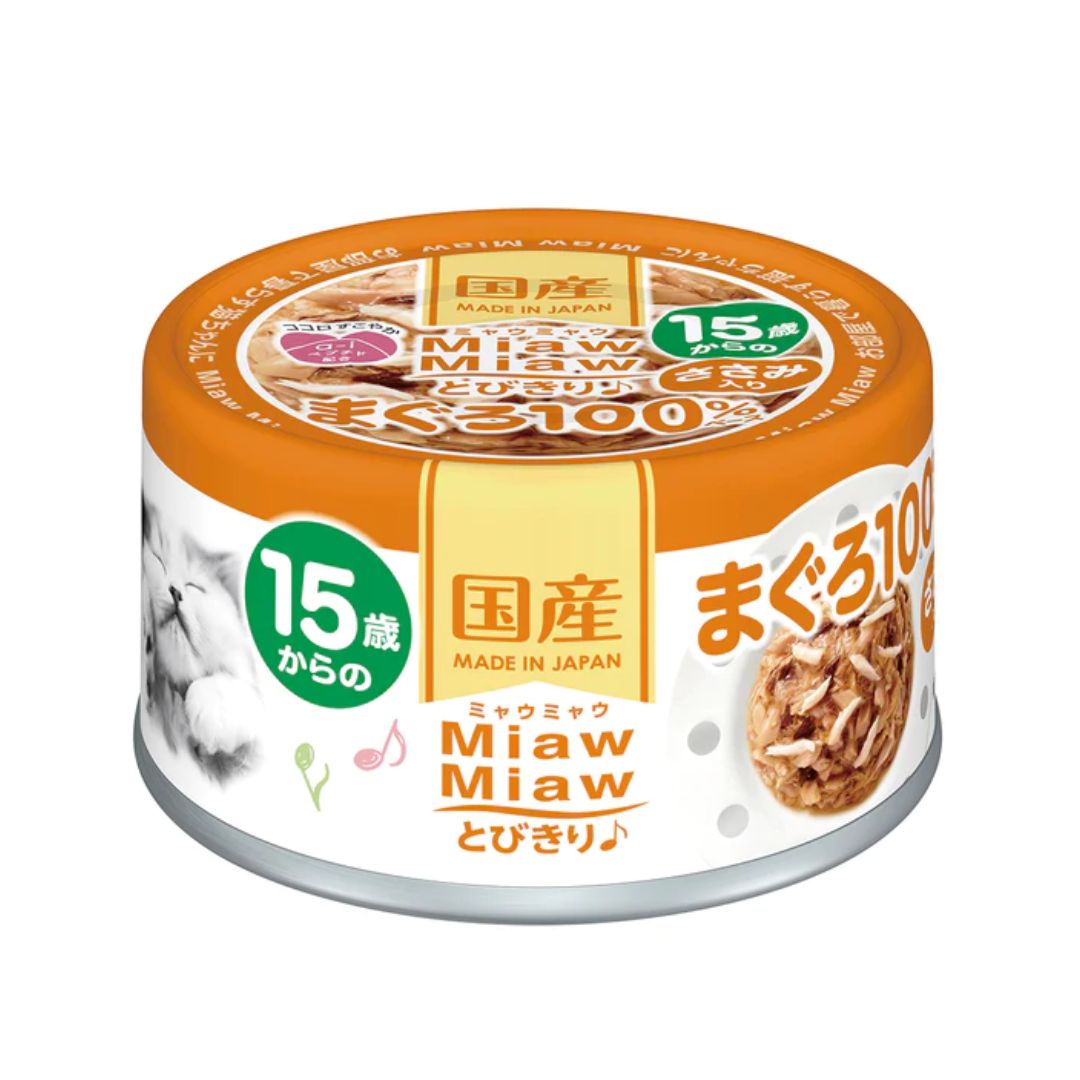 Aixia Miaw Miaw 60g Senior 15+ Tuna With Chicken Cat Wet Canned Food