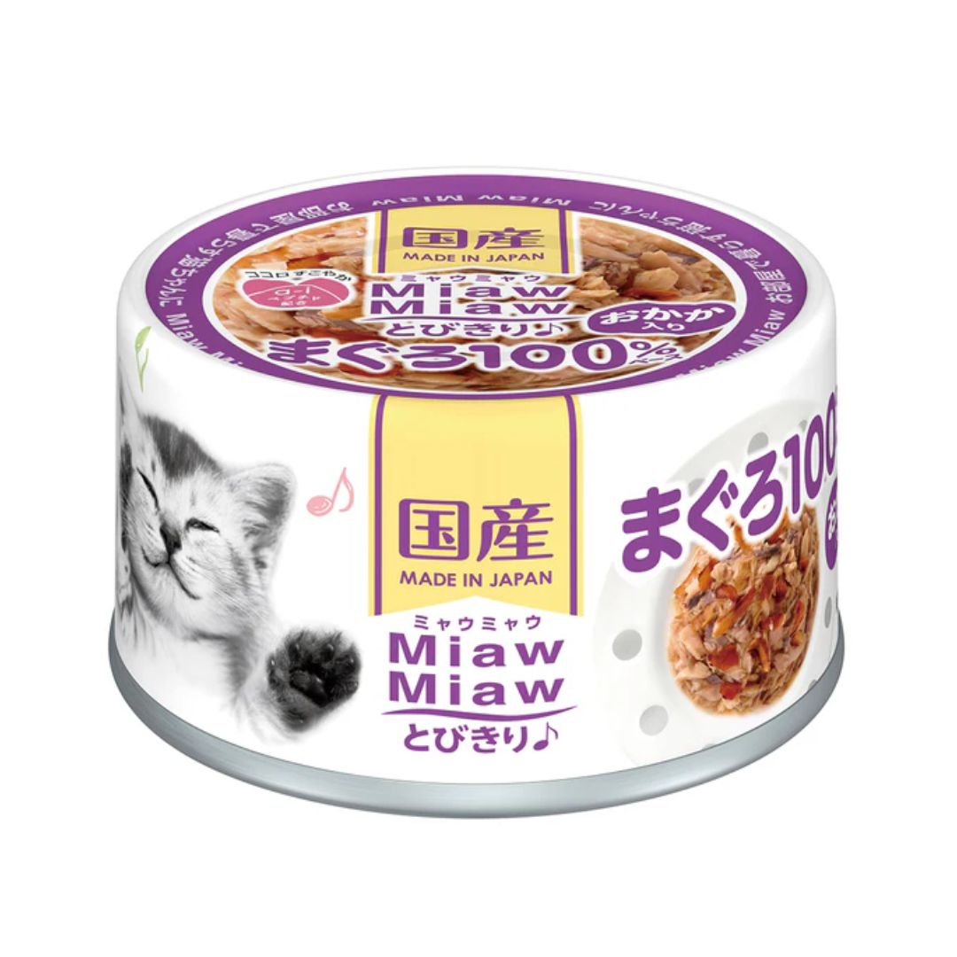 Aixia Miaw Miaw 60g Tuna With Dried Skipjack Cat Wet Canned Food