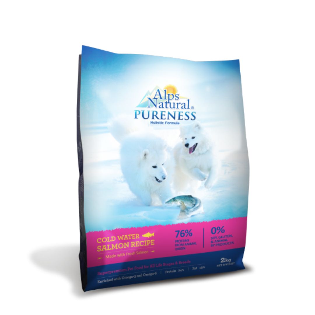 Alps Natural Pureness 2kg Cold Water Salmon Recipe Dry Dog Food
