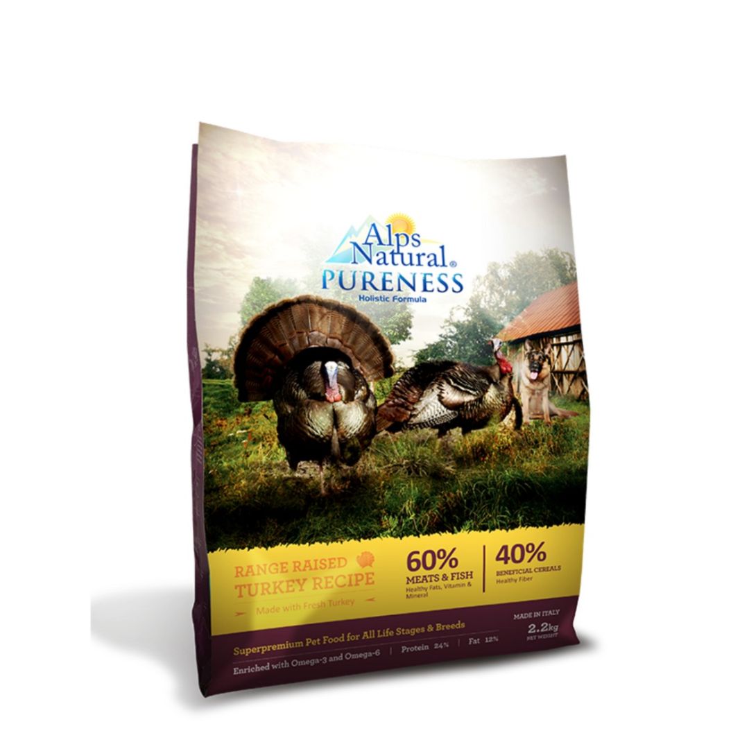 Alps Natural Pureness 2kg Range Raised Turkey Recipe Dry Dog Food