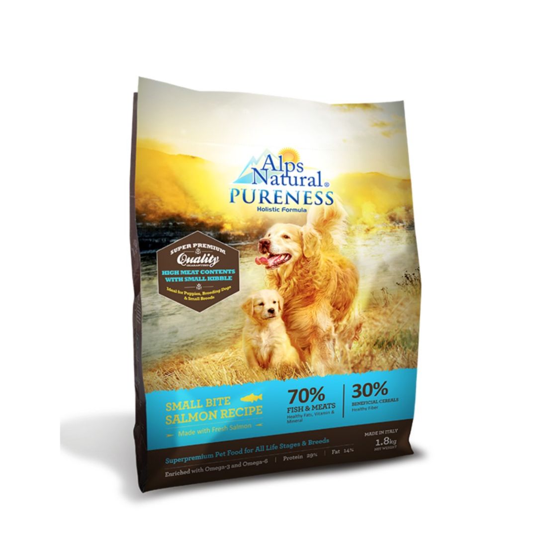 Alps Natural Pureness 2kg Small Bites Salmon Recipe Dry Dog Food