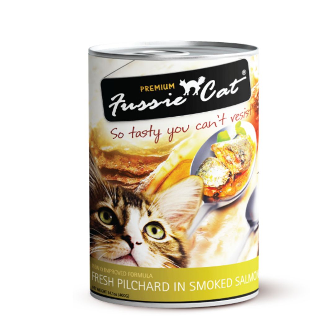 Fussie Cat 400g Fresh Pilchard In Smoked Salmon Jelly Wet Cat Food