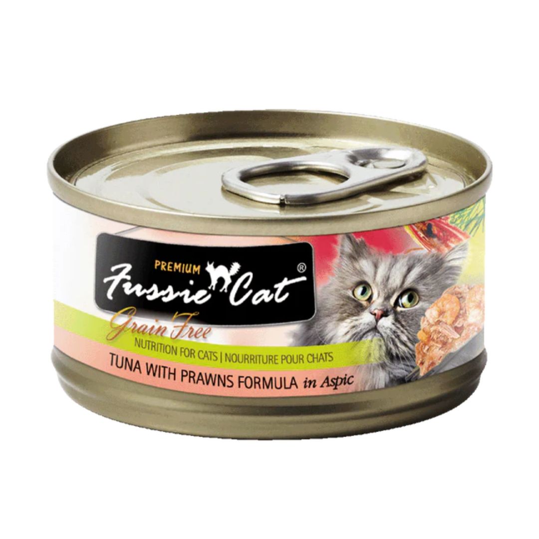 Fussie Cat Black Label 80g Tuna With Prawns Wet Cat Food In Aspic