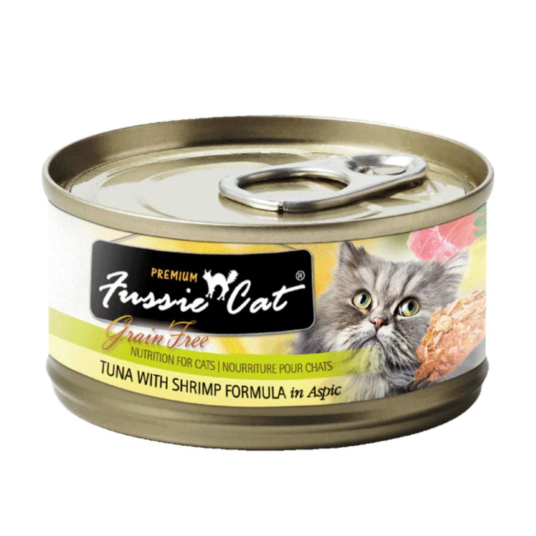 Fussie Cat Black Label 80g Tuna With Shrimp Wet Cat Food In Aspic
