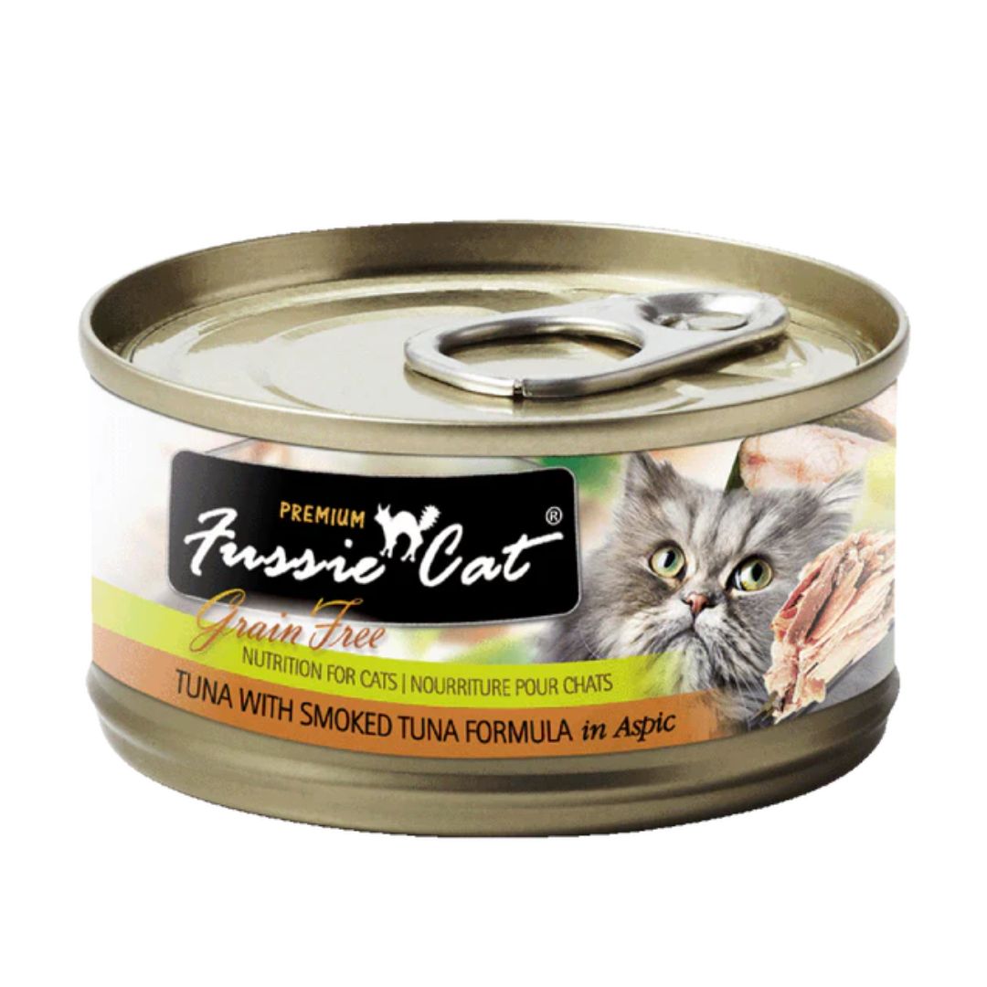 Fussie Cat Black Label 80g Tuna With Smoked Tuna Wet Cat Food In Aspic