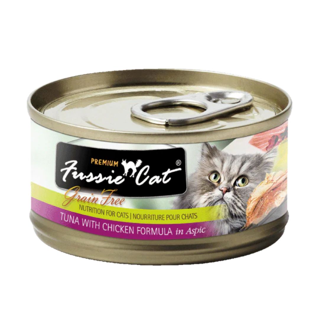 Fussie Cat Black Label 80g Tuna With Chicken Wet Cat Food In Aspic