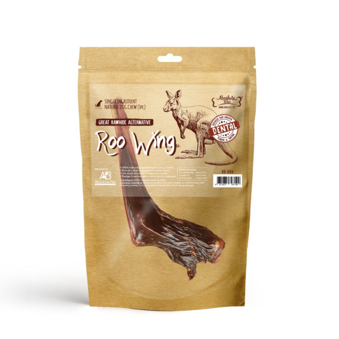 Absolute Bites Air Dried 1pc Roo Wing Dog Treat