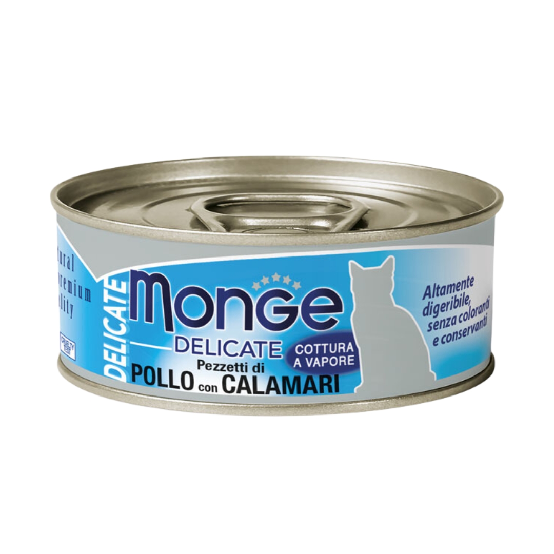 Monge Cat Delicate 80g Chicken & Squid Wet Cat Food