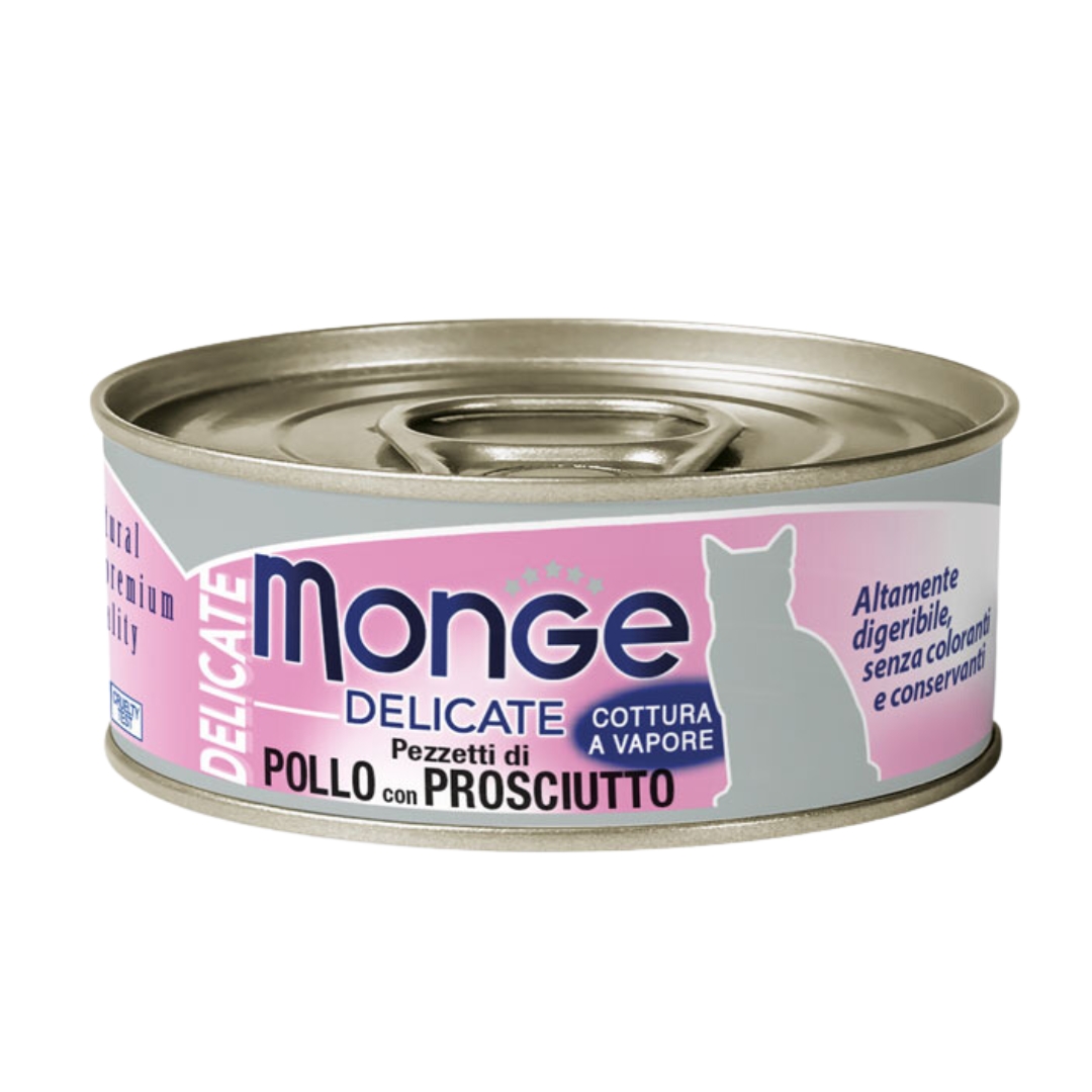 Monge Cat Delicate 80g Chicken With Ham Wet Cat Food