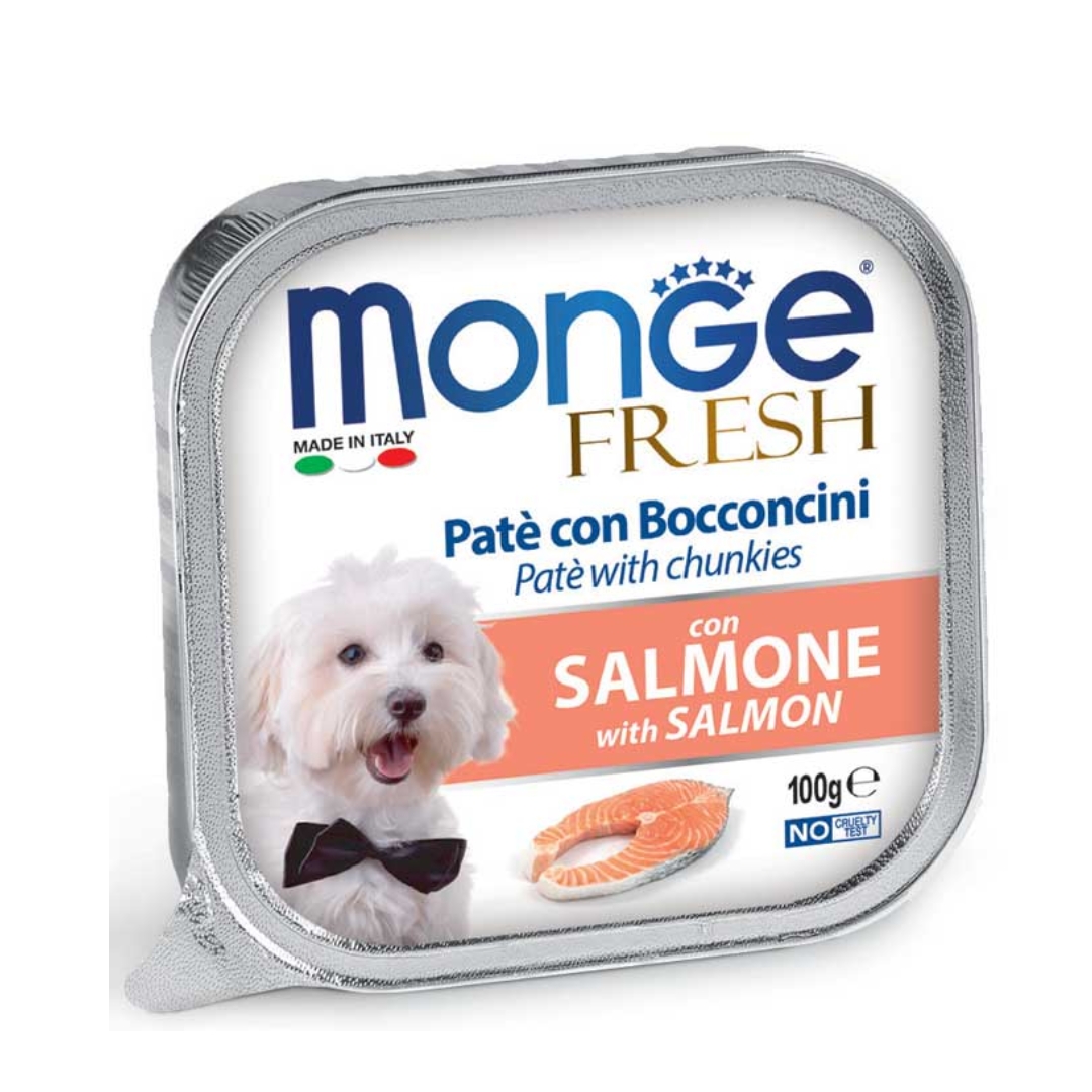 Monge Dog Fresh Pate 100g Salmon Wet Dog Food