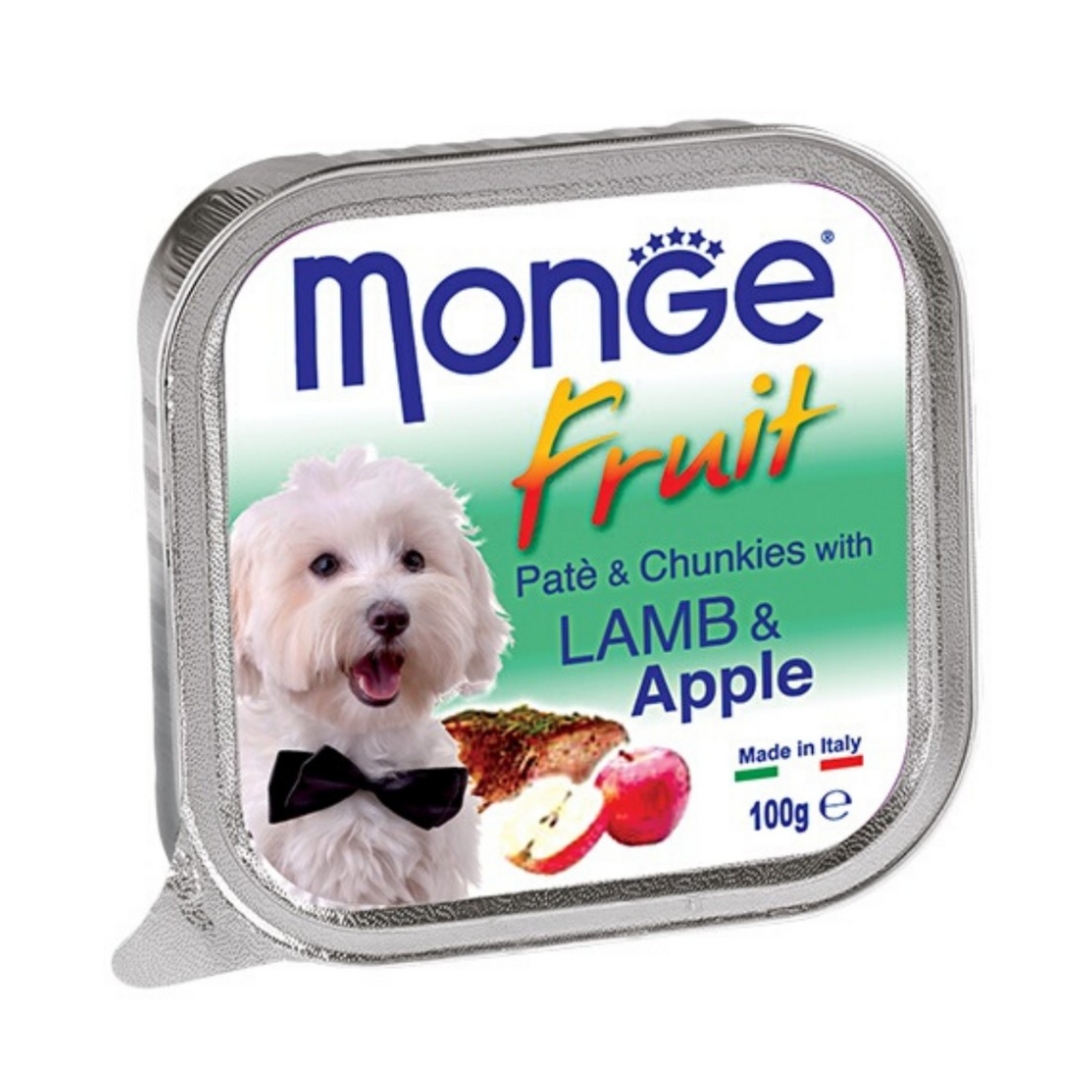 Monge Dog Fruit Pate 100g Lamb & Apple Wet Dog Food