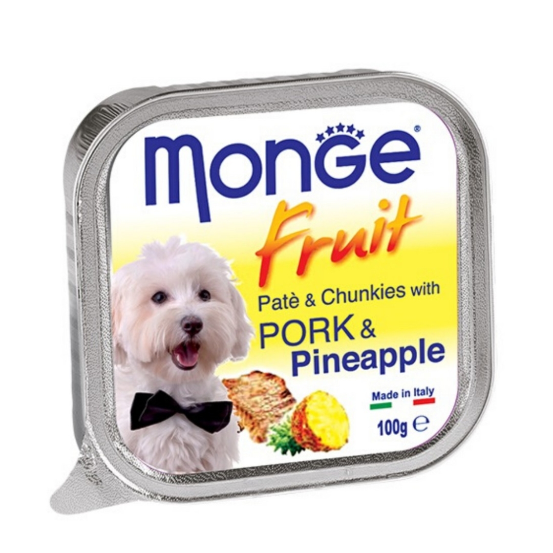 Monge Dog Fruit Pate 100g Pork & Pineapple Wet Dog Food