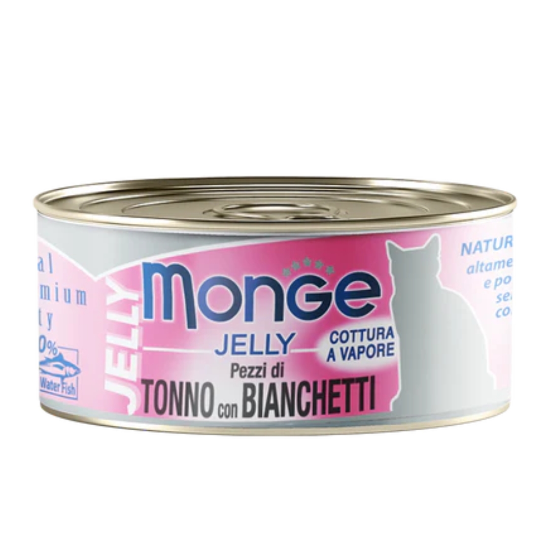 Monge Cat Jelly 80g Adult Tuna With Whitebait Wet Cat Food