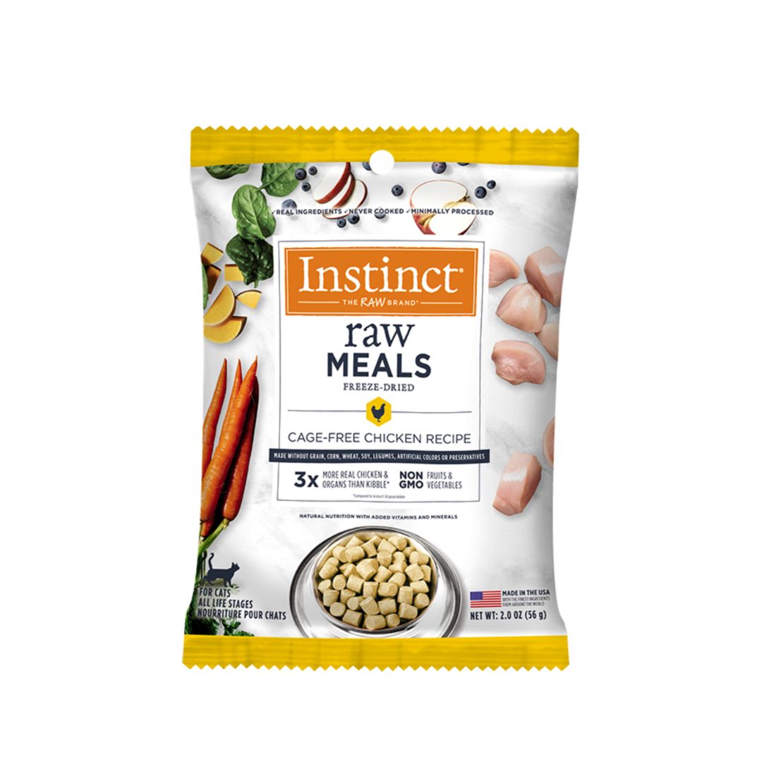 Instinct Cat Raw Meals Freeze Dried 56g Cage Free Chicken Recipe Dry Cat Food