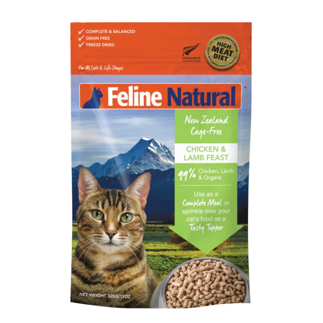 Feline Natural Freeze Dried 320g Chicken & Lamb Feast Dry Cat Food