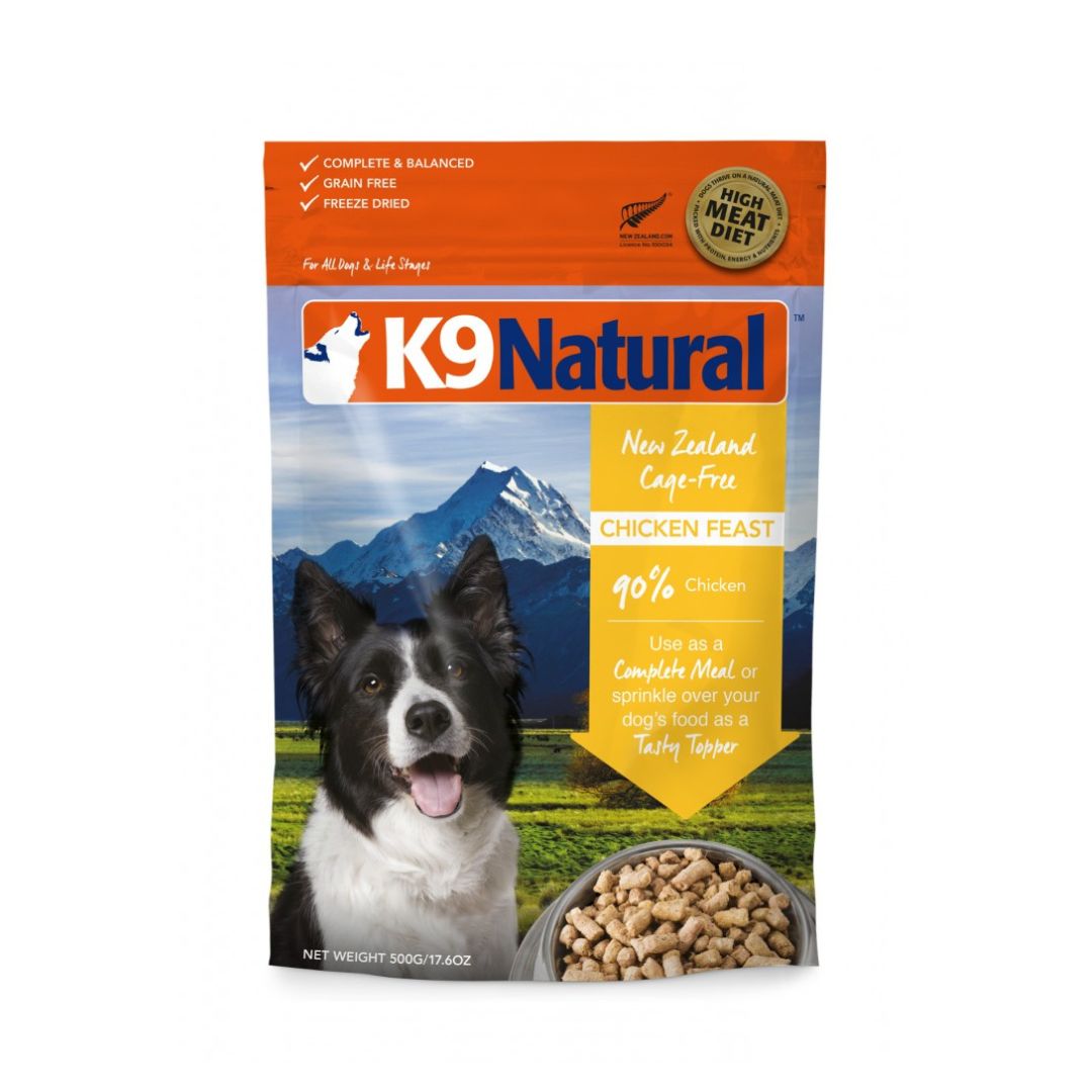 K9 Natural Dog Freeze Dried 500g Chicken Feast Dry Dog Food