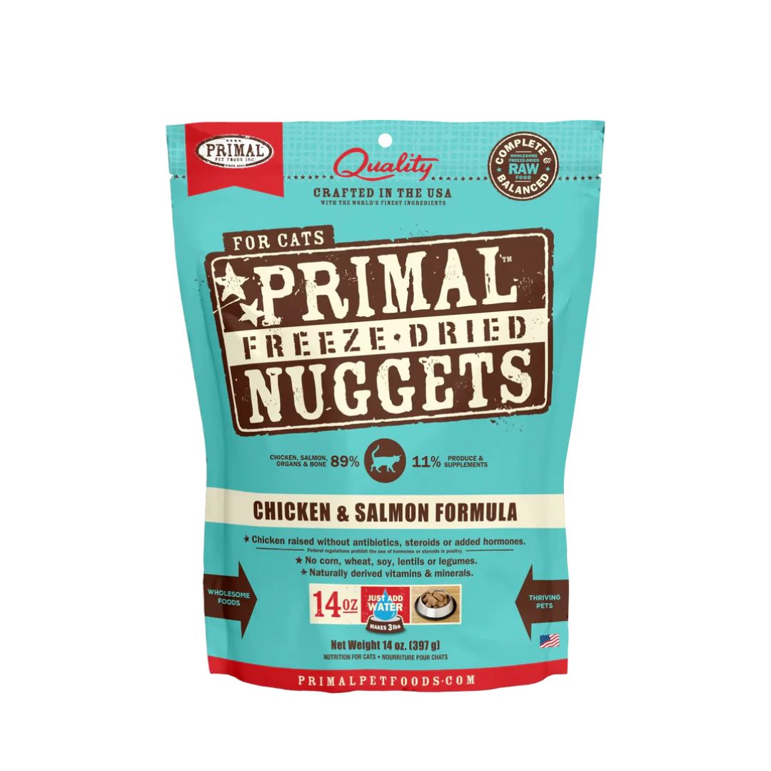 Primal Cat 397g Freeze-dried Nuggets Feline Chicken & Salmon Formula Dry Cat Food