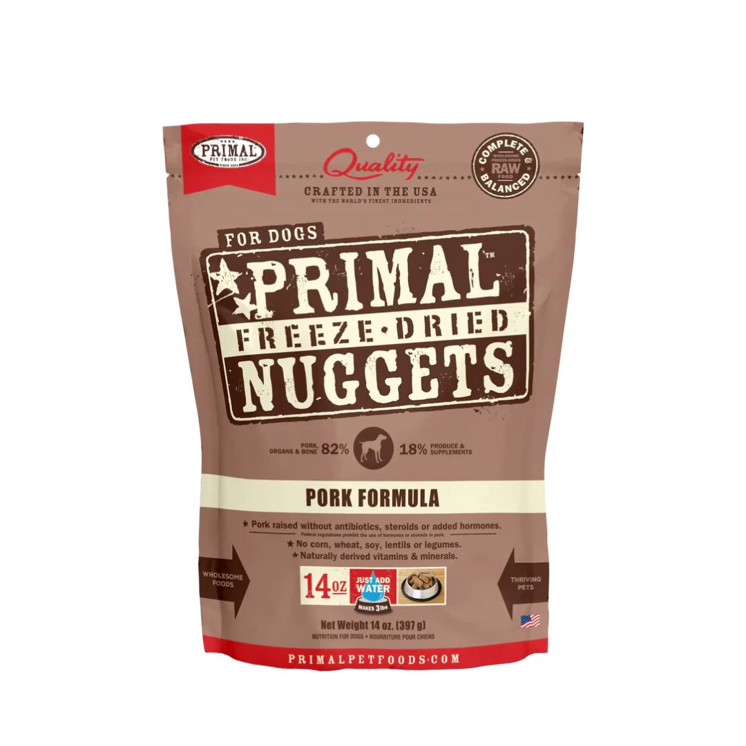 Primal Dog 397g Freeze-dried Nuggets Canine Pork Formula Dry Dog Food