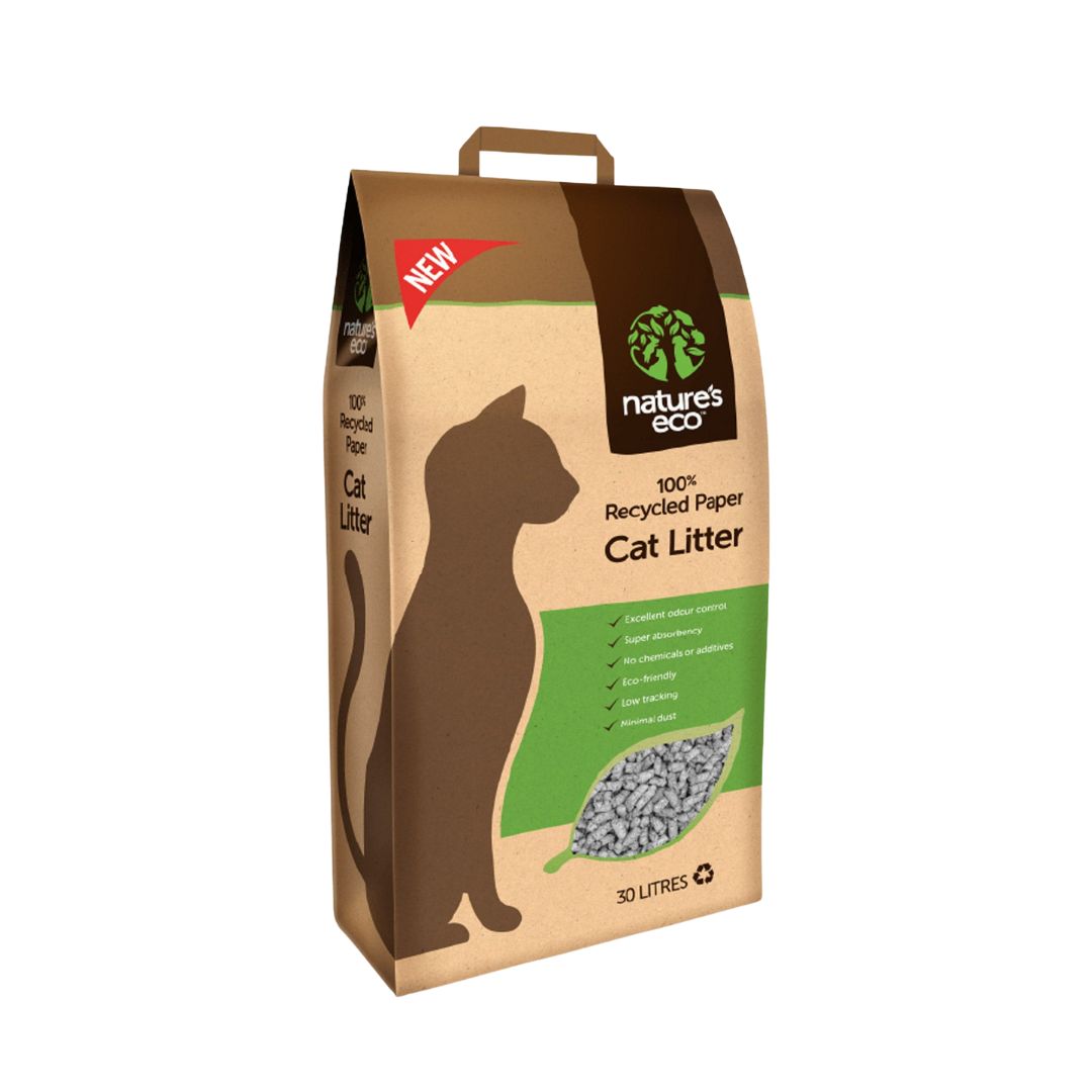 Nature's Eco Cat 30l 100% Recycled Paper Cat Litter