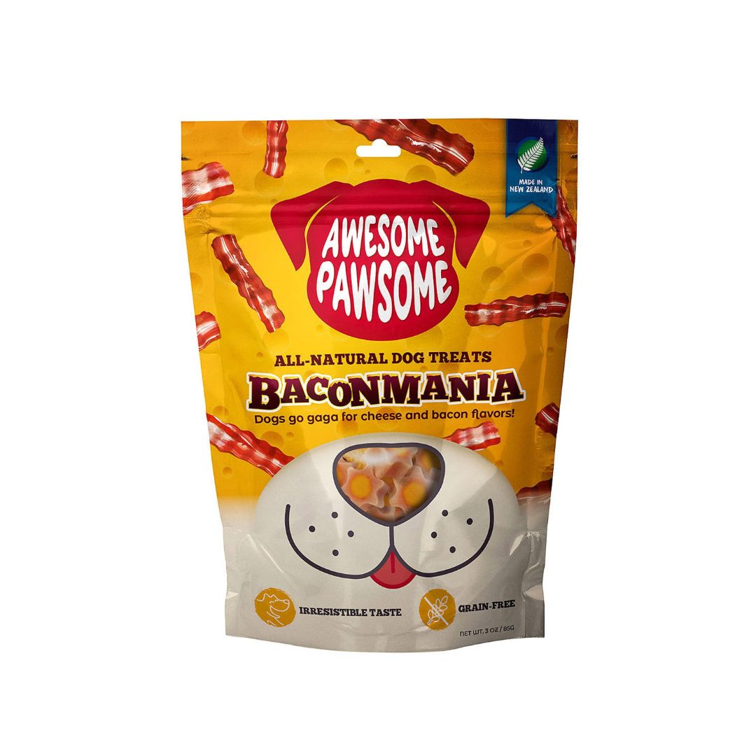 Awesome Pawsome 85g Grain Free Baconmania Dog Treat