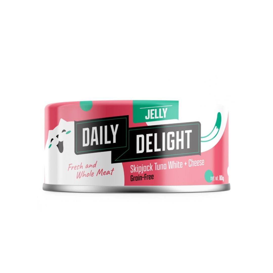 Daily Delight Cat Jelly 80g Skipjack Tuna White With Cheese Wet Cat Food