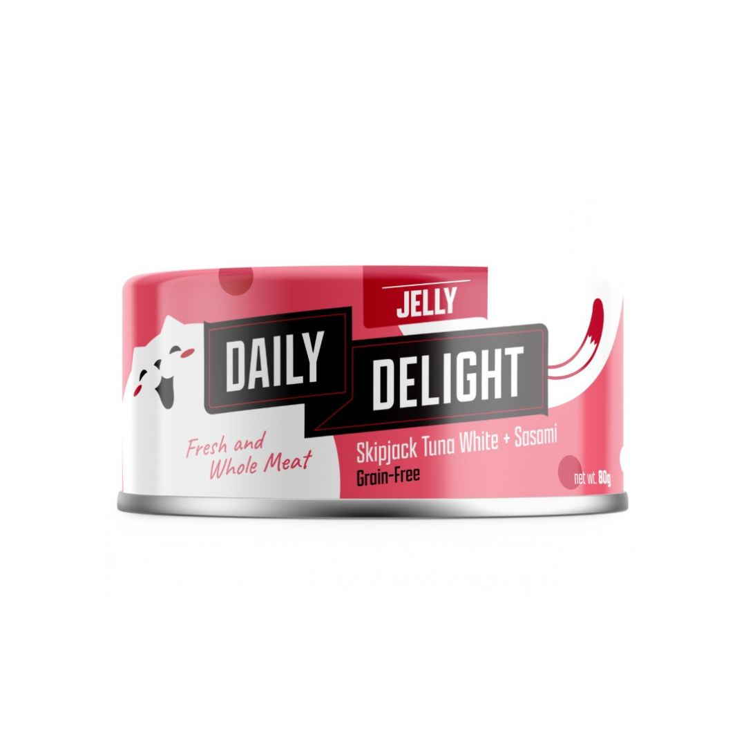 Daily Delight Cat Jelly 80g Skipjack Tuna White With Sasami Wet Cat Food