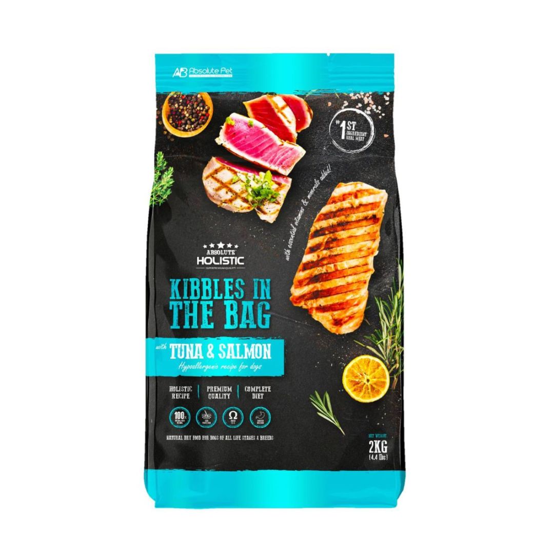 Absolute Holistic Dog 2kg Kibbles In The Bag Tuna & Salmon Dry Dog Food