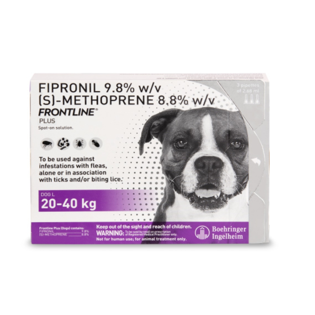 Frontline Plus Dog Spot On Large 2.68mlx3 Pipette