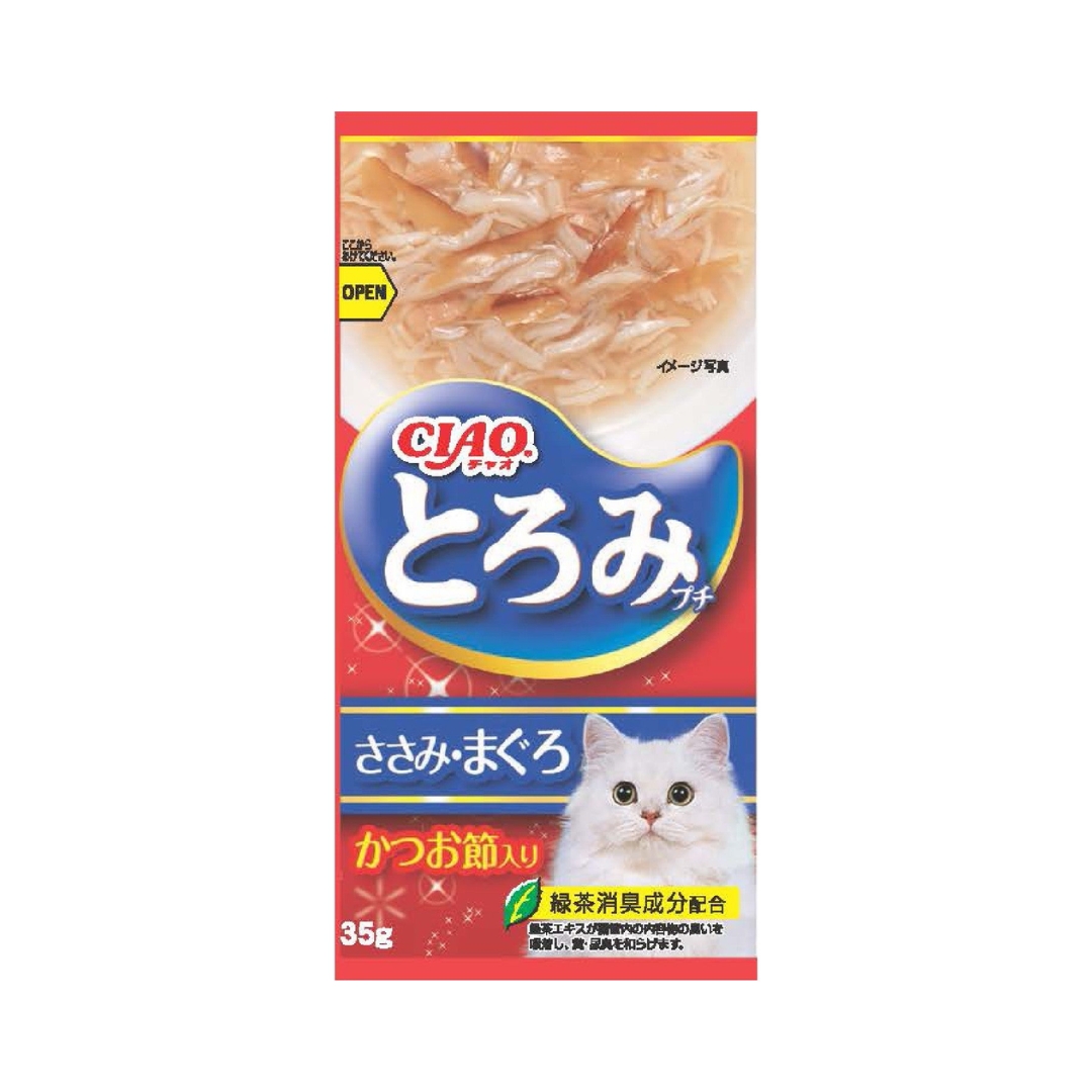 Ciao Toromi Line Pouch 35gx4 Chicken Fillet Tuna & Bonito Wet Cat Food