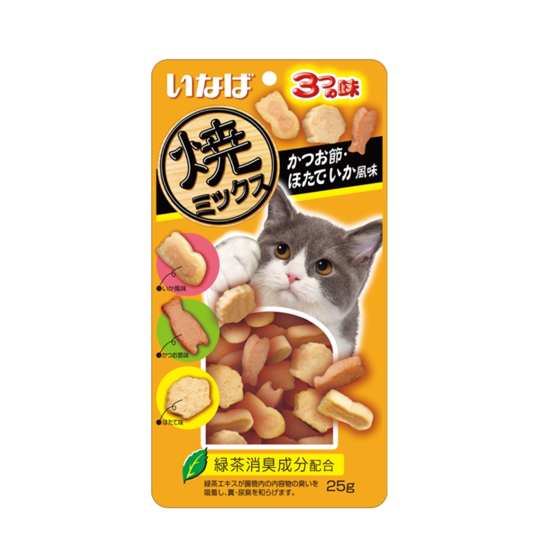 Ciao Soft Bits 25g Mix Tuna & Chicken Fillet With Dried Bonito Scallop & Squid Cat Treat