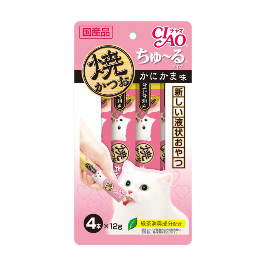 Ciao Churu 12gx4 Grilled Tuna Crab Flavor Cat Treat