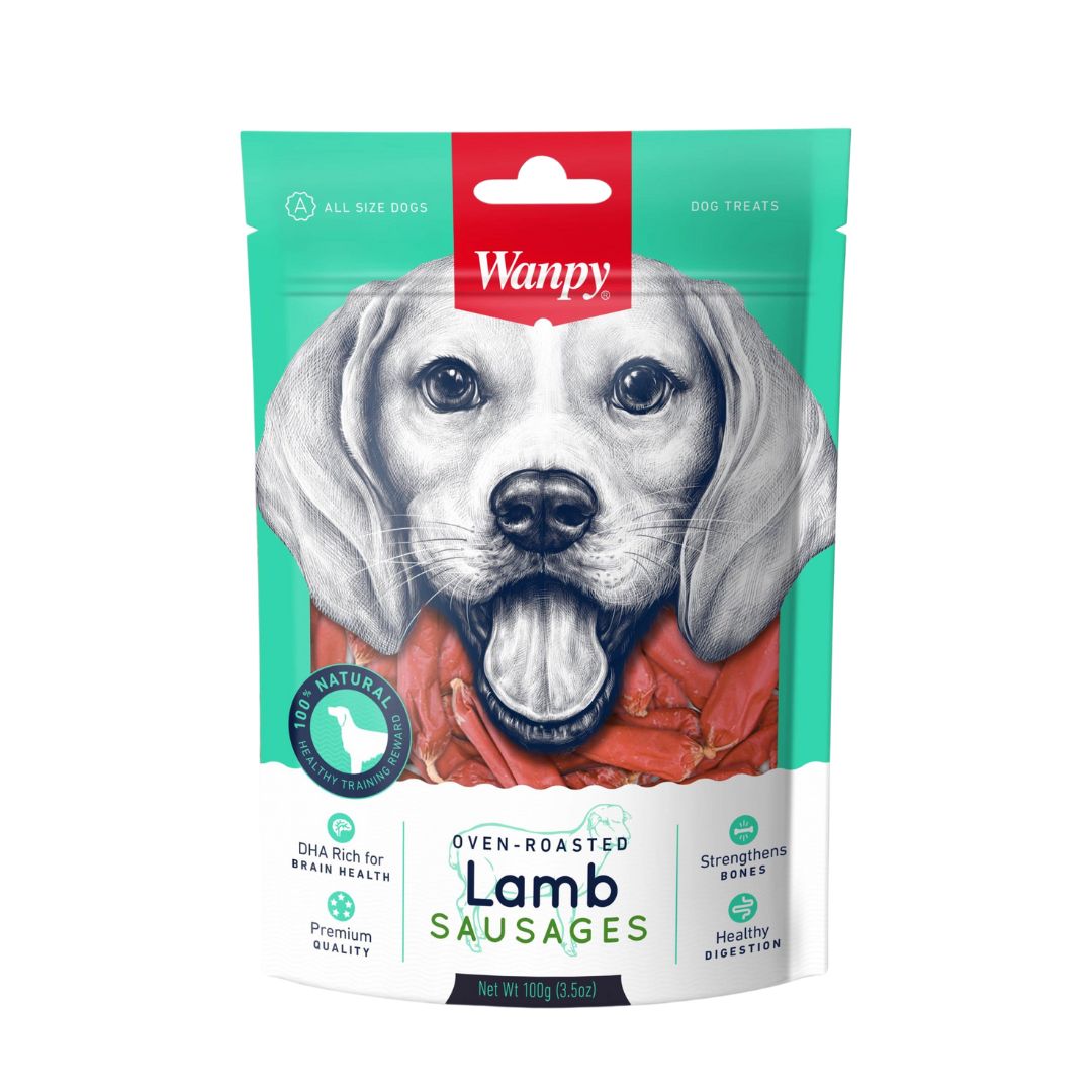 Wanpy Dog 100g Lamb Sausages Dog Treat