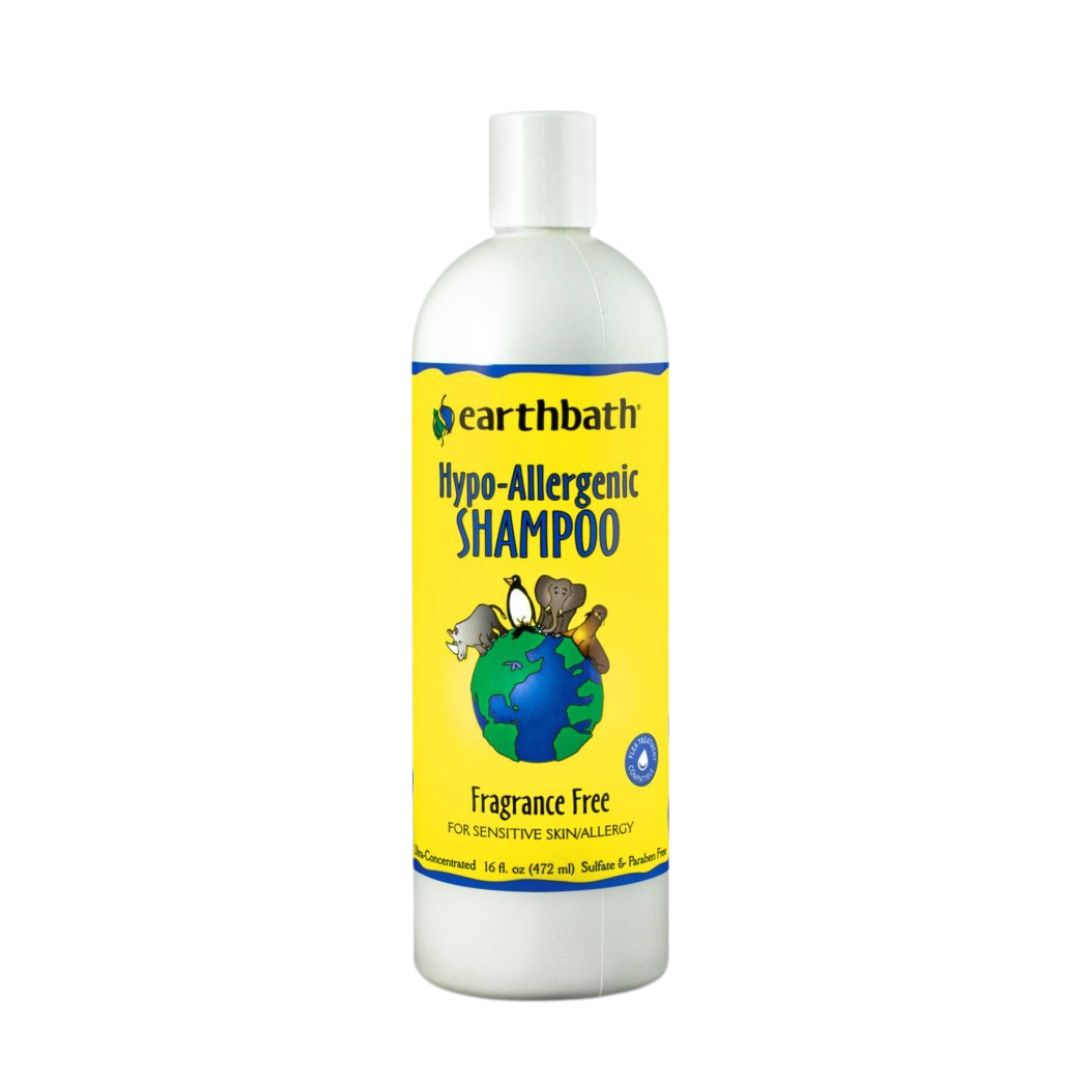Earthbath 472ml Hypoallergenic Pet Shampoo Fragrance Free