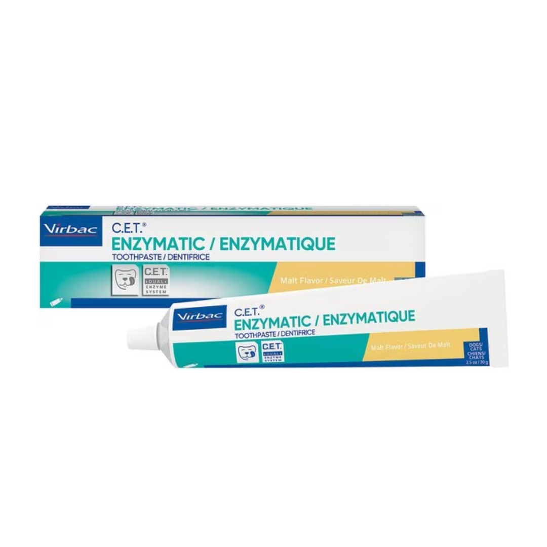 Virbac C.e.t Enzymatic Toothpaste Malt Flavor 70g For Dogs & Cats