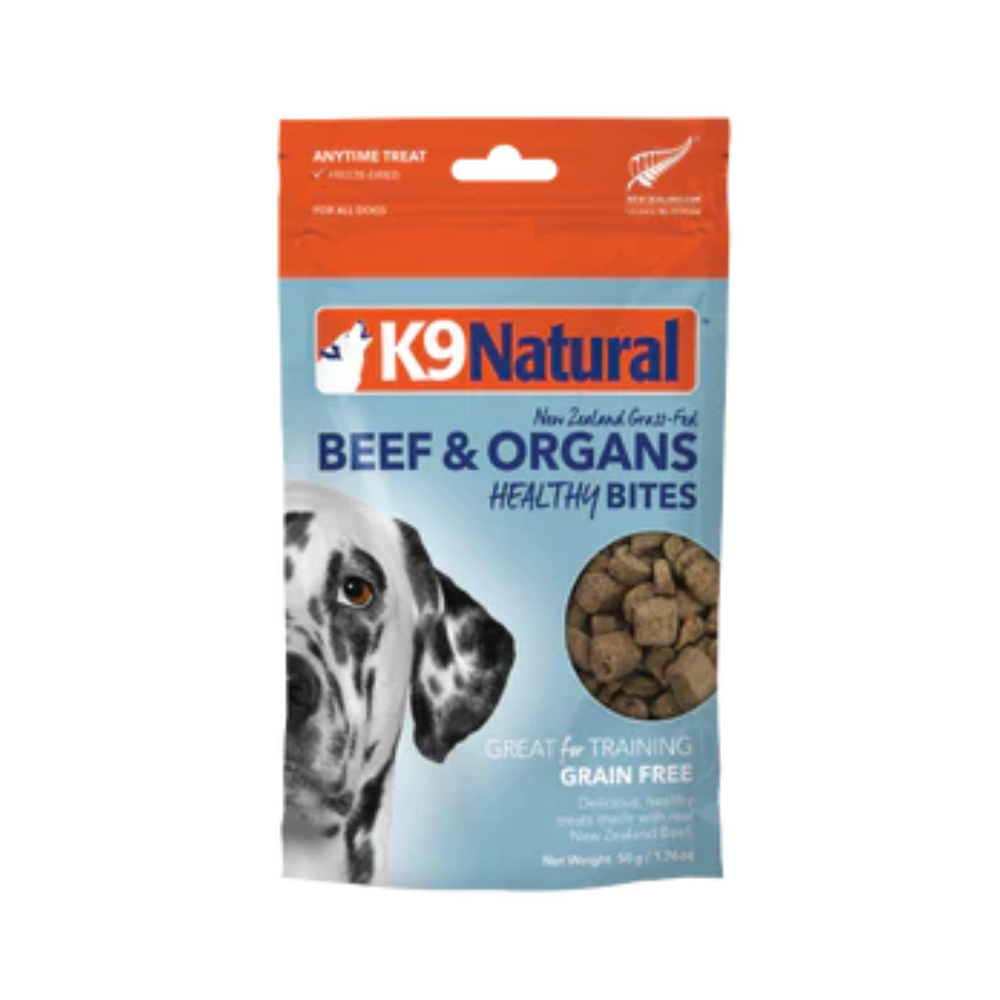 K9 Natural Dog Freeze Dried 50g Beef Healthy Bites Dog Treats