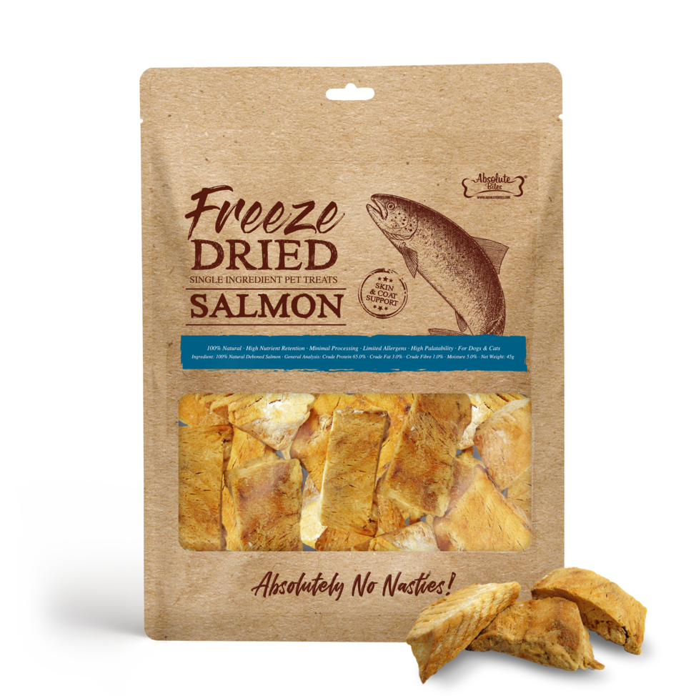Absolute Bites Freeze Dried 45g Salmon Cat & Dog Treat