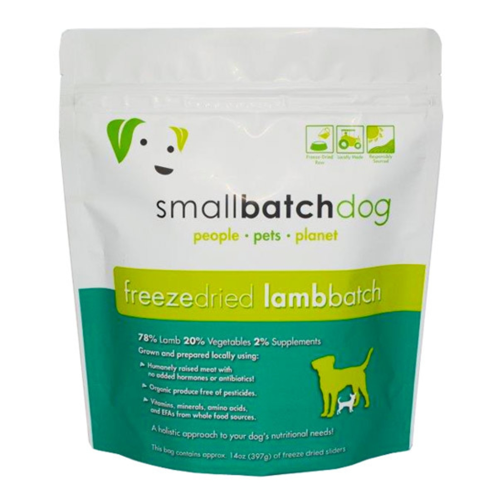 Smallbatch Dog Freeze Dried Raw Slider 14oz Lamb Batch Sliders Dry Dog Food