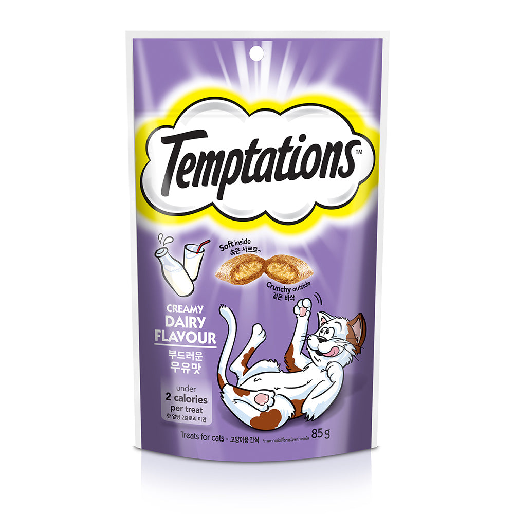 Temptations Cat 75g Creamy Dairy Flavour Pocket Cat Treats