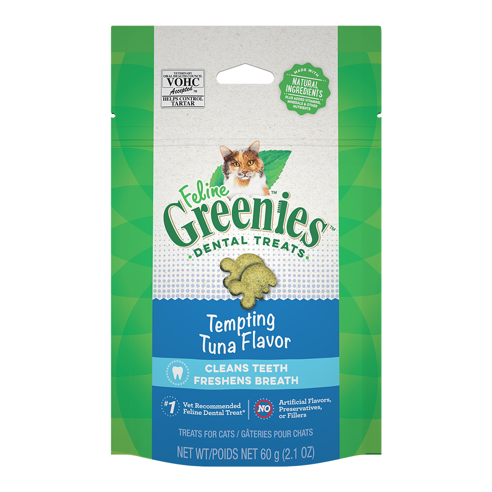 Greenies Cat 60g Feline Tempting Tuna Flavour Dental Cat Treats