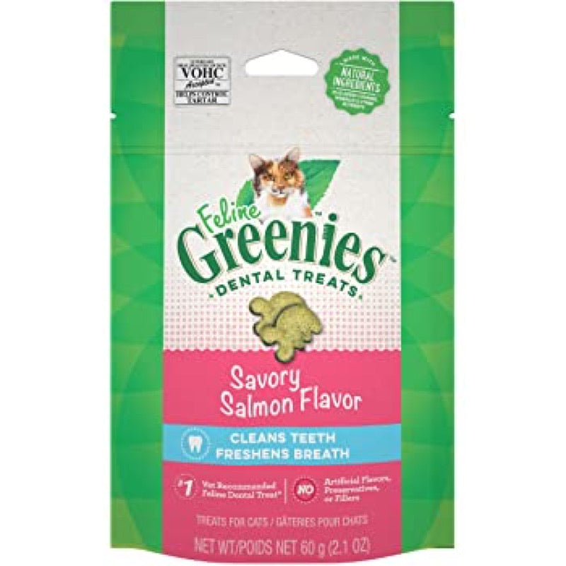 Greenies Cat 60g Feline Savory Salmon Dental Cat Treats