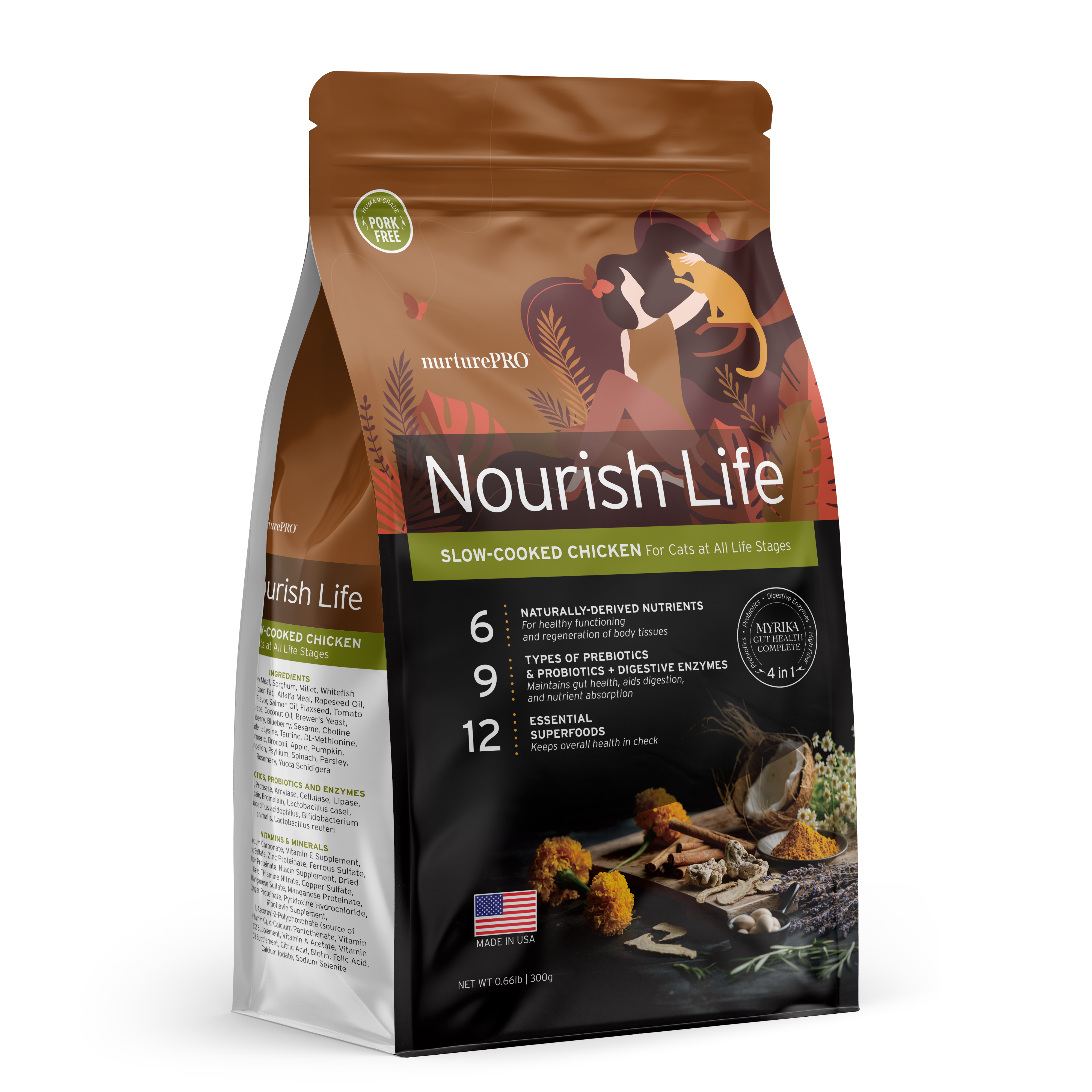 Nurture Pro Cat Nourish Life Slow-cooked Chicken For Kitten & Adult Cat Dry Cat Food