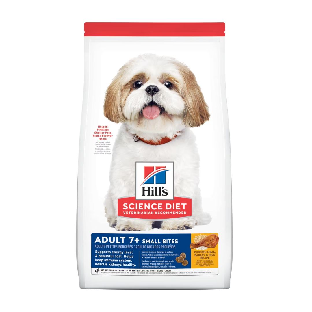 Hill's Science Diet Canine Adult 7+ Small Bites Chicken Meal, Barley & Rice Recipe Dry Dog Food