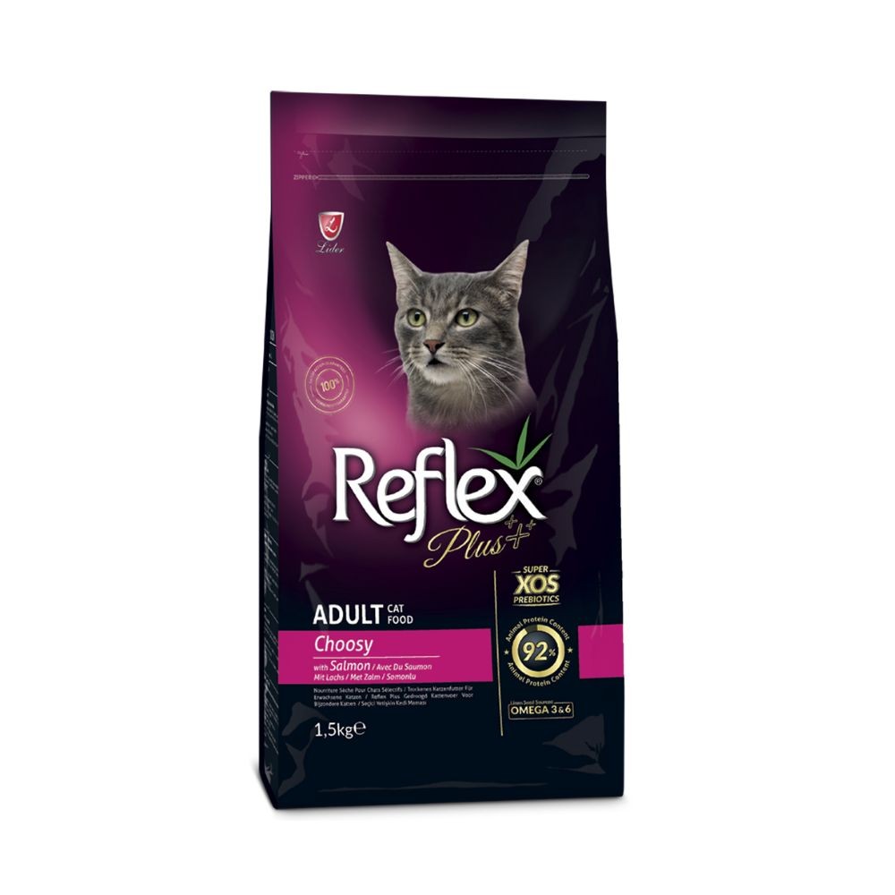 Reflex Plus 1.5kg Choosy Salmon Dry Cat Food - Online Pet Shop