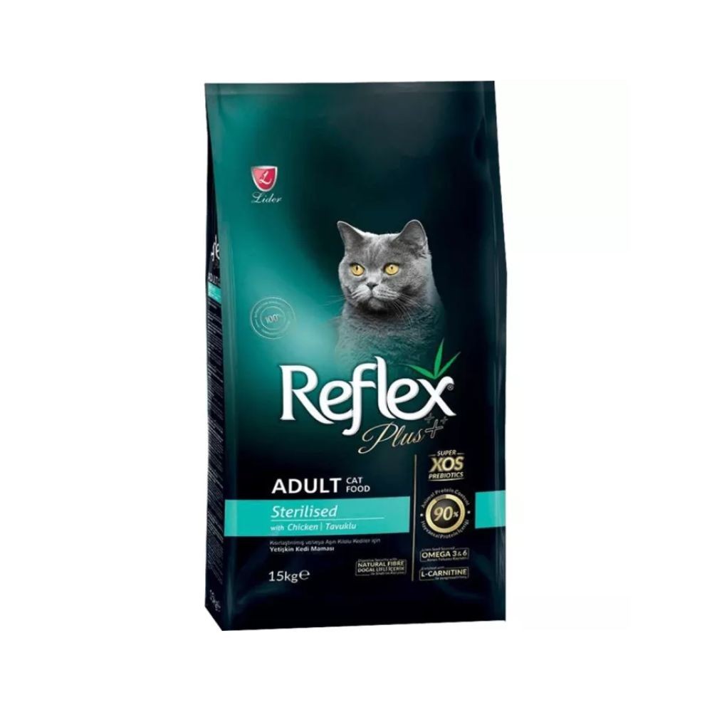 Reflex Plus 15kg Sterilised Chicken Dry Cat Food Online Pet Shop