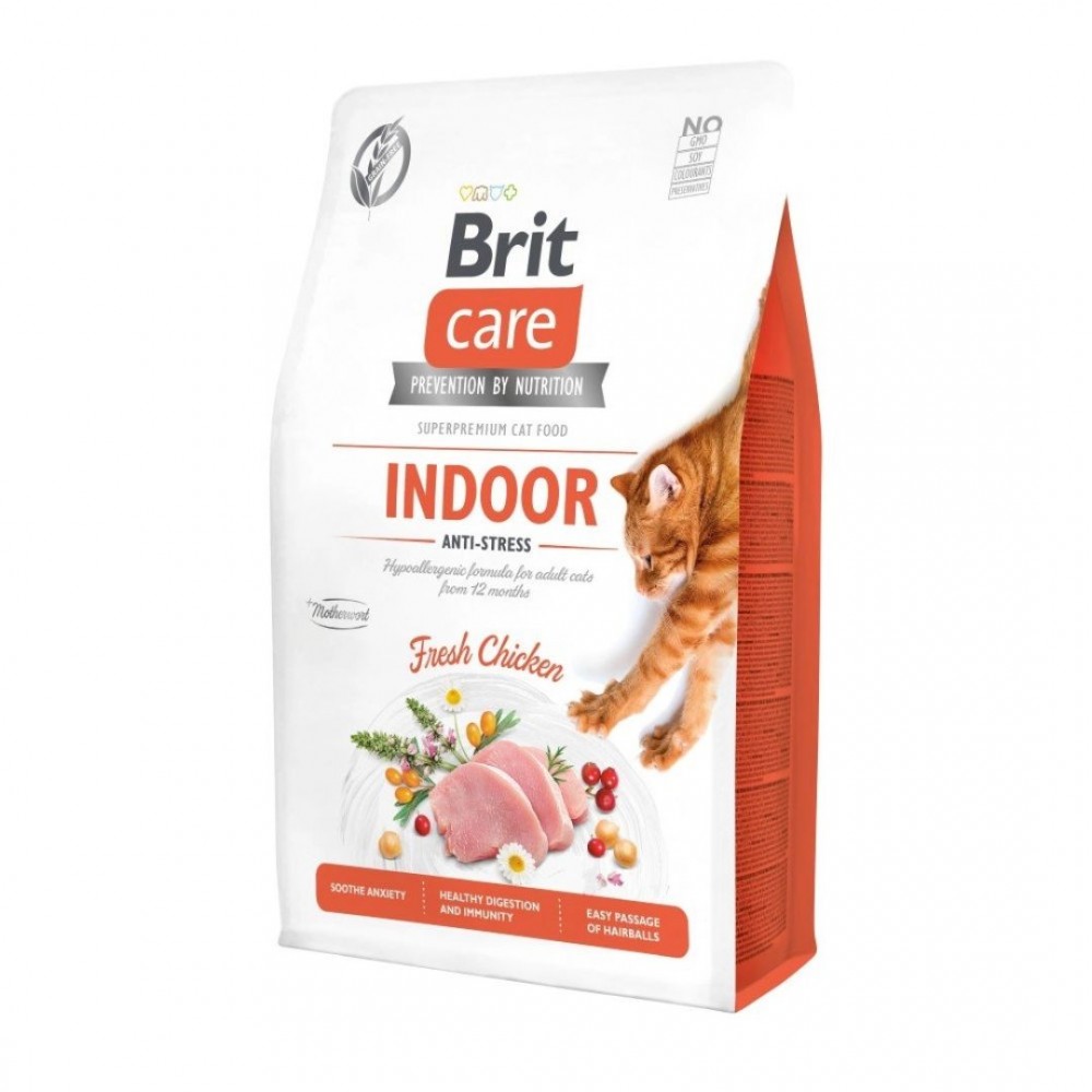 Brit Care Cat 7kg Grain Free Indoor Anti-stress Dry Cat Food - Online