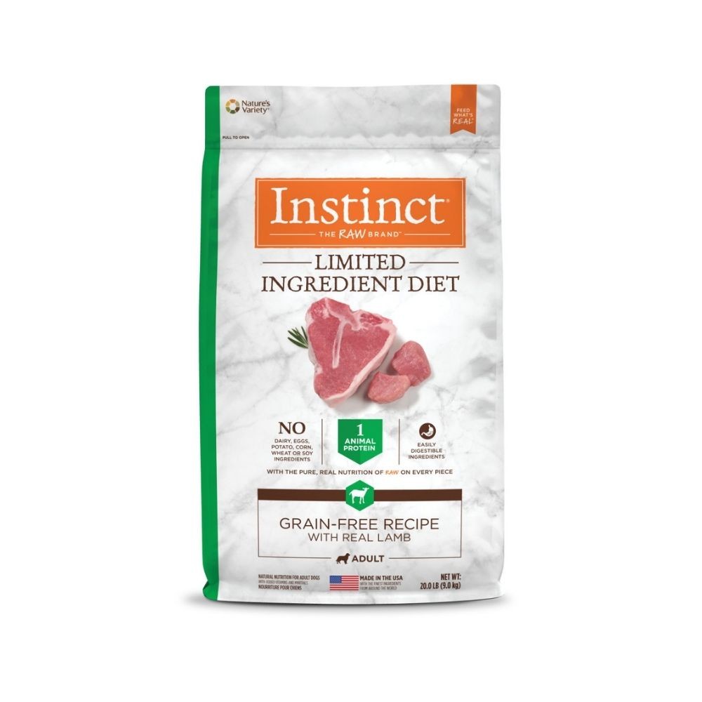 Instinct Dog Lid 9kg Grain Free Recipe With Real Lamb Dry Dog Food