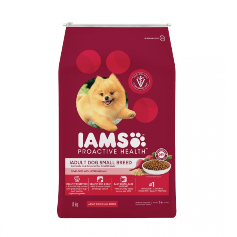 Iams Dog 8kg Adult Small Breed Chicken Dry Dog Food Online Pet Shop